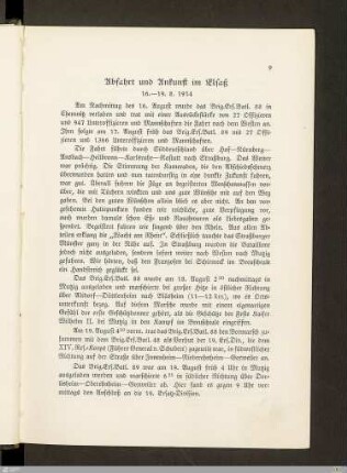 Abfahrt und Ankunft im Elsaß
