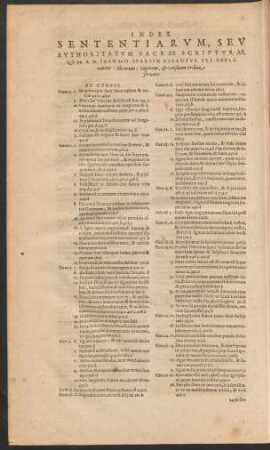 Index Sententiarum, Seu Authoritatum Sacrae Scripturae ...