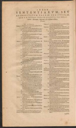 Index Sententiarum, Seu Authoritatum Sacrae Scripturae ...