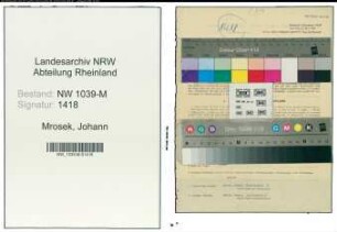 Entnazifizierung Johann Mrosek , geb. 05.06.1895 (Polizist)