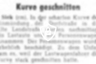 Kurve geschnitten