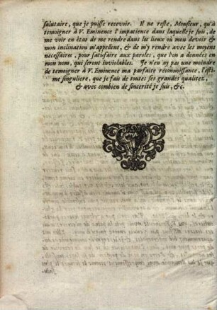 Copie de la lettre de Mr. le Prince de Conti au Cardinal Primat de Pologne