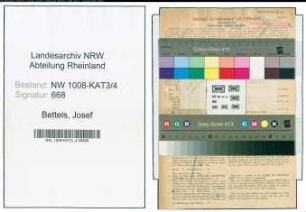 Entnazifizierung Josef Bettels , geb. 03.08.1895 (Lehrer)
