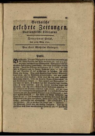 Dreyzehntes Stück, den 31ten März 1792.