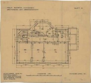 Fischer, Theodor; München - Laim; Haus Schätz - Grundriss OG