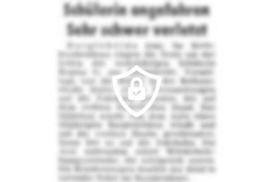 Schülerin angefahren - Sehr schwer verletzt