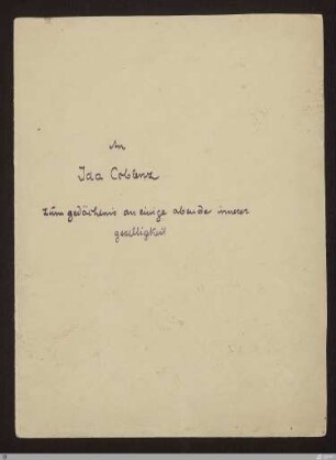 [Das Jahr der Seele] - [Handschrift] - Ich fahre heim auf reichem kahne (Rückkehr) - StGA-George I,0406 : Widmungshandschrift; [SW IV: H4]; [SW IV, S. 59/139]