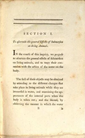 The connexion of life with respiration : or, an experimental inquiry into the effects of submersion, strangulation ... on living animals