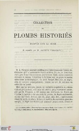 N.S. 14.1866: Collection de plombs historiés trouvés dans la Seine