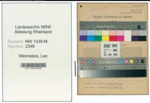 Entnazifizierung Leo Mennekes , geb. 07.10.1899 (Gastwirt)