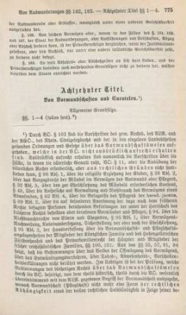 Achtzehnter Titel. Von Vormundschaften und Curatelen