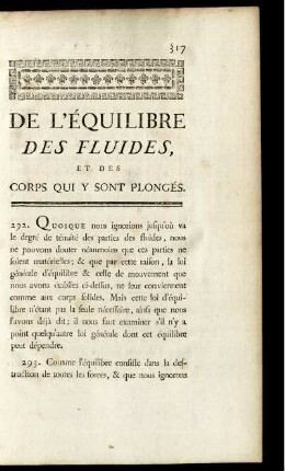 De l´equilibre des fluides.