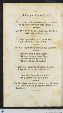 Einige Symbola
