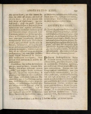141-173, Institutio XXIII. - XXVI.