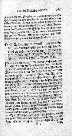 Erweiß, daß die Lehre der Reformirten Kirche von dem heiligen Abendmahle die rechte und wahre sey. T.3.
