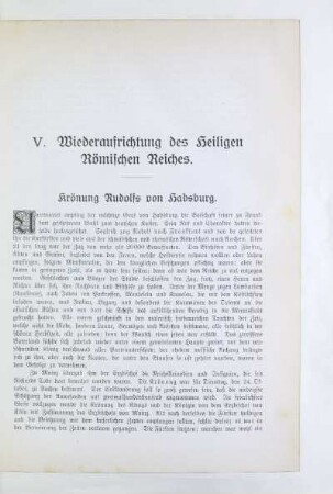 V. Wiederaufrichtung des Heiligen Römischen Reiches