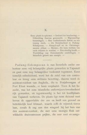 X. Eene plaats in opkomst ...