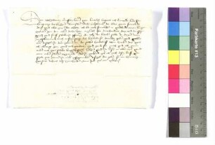 Schenk Conrad von Limburg an Graf Kraft von Hohenlohe: Schuld gegen Dieter von Angelloch.