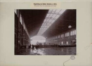 Umgestaltung des Stettiner Bahnhofs, Berlin: Blick durch die Gleishalle