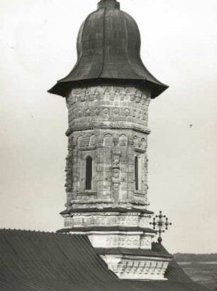 Dragomirna, Rumänien. Kloster Dragomirna, Klosterkirche (1609). Dachreiterturm