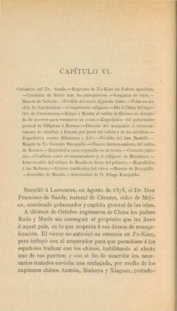 Capítulo VI. Gobierno del Dr. Sande. - ...