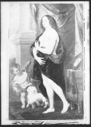 Honthorst, Gerard van(?). Kopie nach Rubens, Peter Paul: Venus im Pelz (oder: Stehende Frau) GK I 7579. (Verlust)