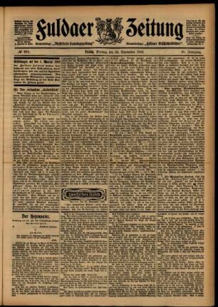 Ausgabe vom Montag, den 28. September 1903.