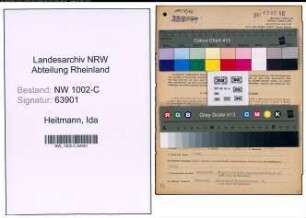 Entnazifizierung Ida Heitmann, geb. 06.06.1893 (Kauffrau)