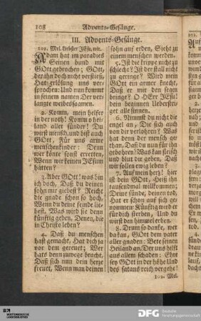 III. Advents-Gesänge.
