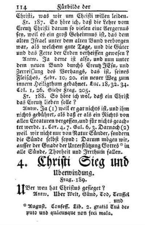 4. Christi Sieg und Uberwindung. Frag. 189. - Fr. 201.
