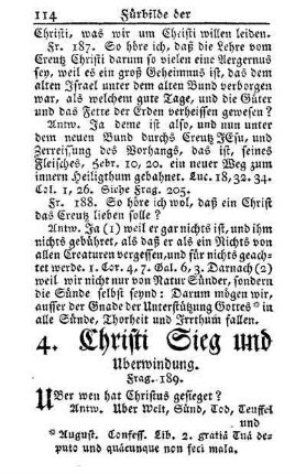 4. Christi Sieg und Uberwindung. Frag. 189. - Fr. 201.
