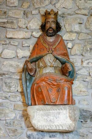 Frankreich. Bretagne. Finistere. Landevennec. Notre Dame de Landevennec. Christus. 1700