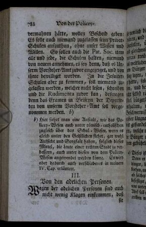 III. Von den Adelichen Personen.