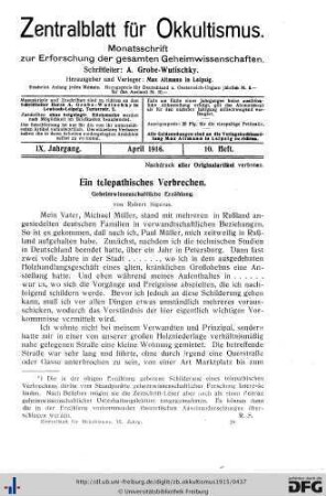 10. Heft (Apr. 1916)