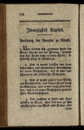 Zwanzigstes Kapitel. Fortsetzung der Unruhen zu Utrecht.