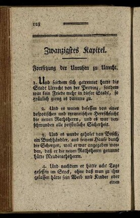 Zwanzigstes Kapitel. Fortsetzung der Unruhen zu Utrecht.