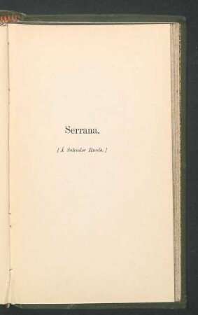 Serrana : Á Salvador Rueda