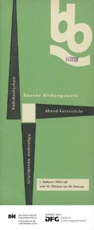Programm 1. Semester 1961/1962