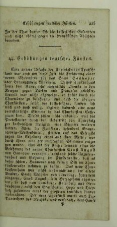 44. Erhöhungen teutscher Fürsten