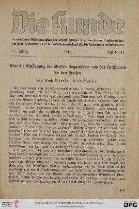 11: Über die Entstehung der ältesten Koggenform und des Hecksteuers bei den Friesen