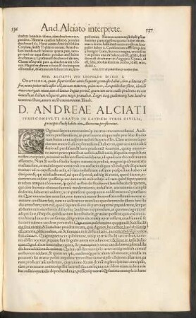... Oratio In Laudem Iuris Civilis, ...