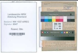 Entnazifizierung Otto Ruland , geb. 19.08.1901 (Zahnarzt)