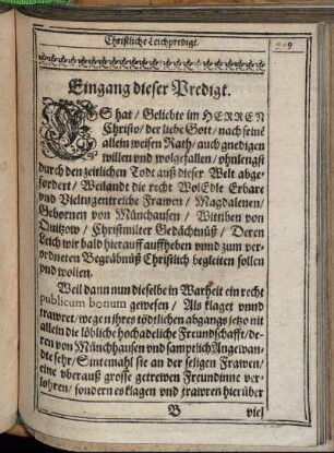 Christliche Leichpredigt.