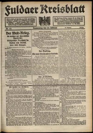 Ausgabe vom Donnerstag, den 24. Februar 1916.