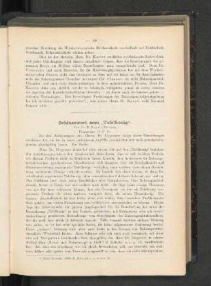 Schlusswort zum "Tafelhonig".