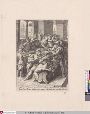 [Der verlorene Sohn verschwendet sein Vermögen; The prodigal son wasting his substance]
