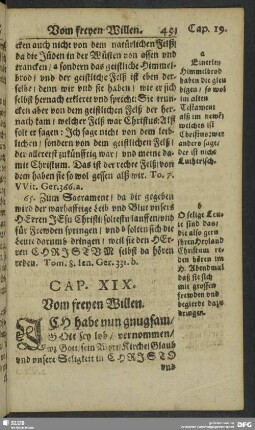 Cap. XIX. Vom freyen Willen