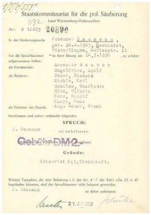Baumann, Johannes