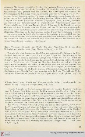 14: [Rezension von: Wilhelm Süss, Lachen, Komik und Witz der Antike]