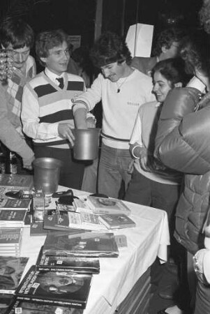 Wahlkampf-Fete der Jungen Union Karlsruhe im Café Nancy anlässlich der Bundestagswahl am 6. März 1983